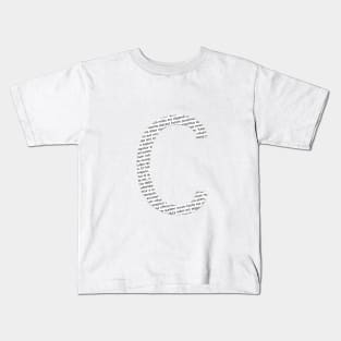 Typographic monogram cutout Kids T-Shirt